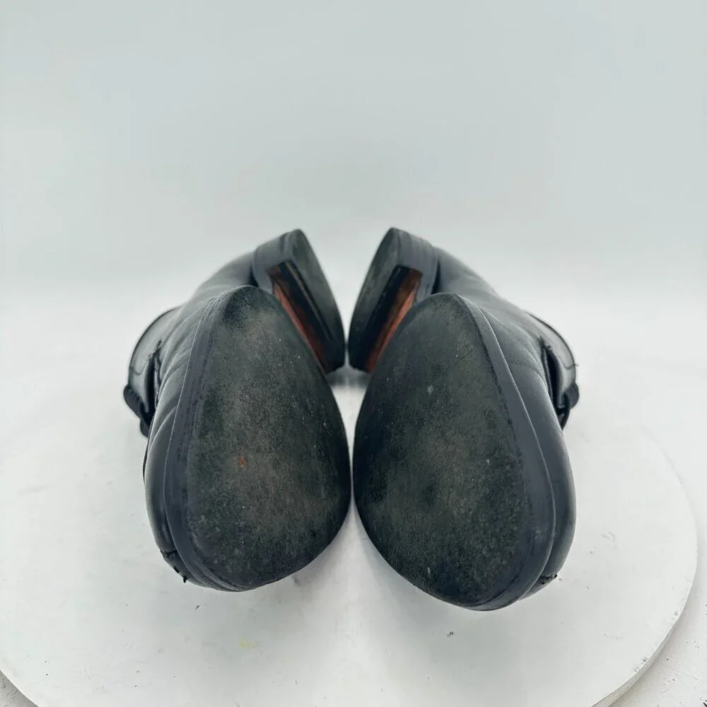 Allen Edmonds Delray Men Size 9.5D Black Leather Split Toe Derby Dress Shoes